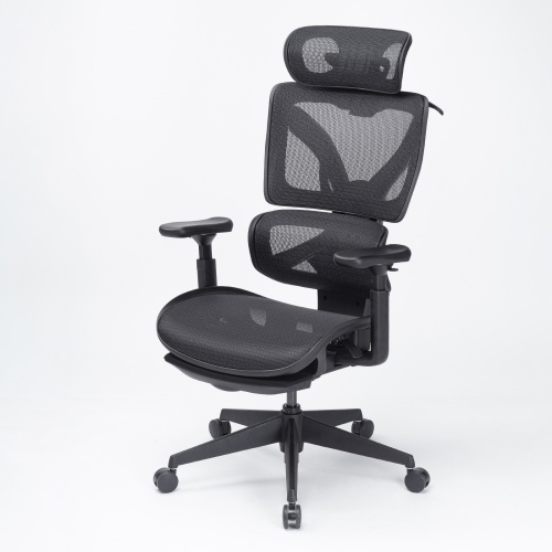 SNC-NET26BK / 収納式フットレスト付きエルゴメッシュチェア