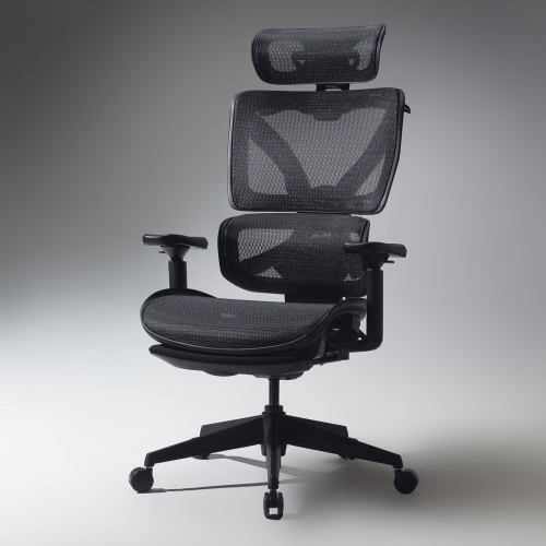 SNC-NET26BK / 収納式フットレスト付きエルゴメッシュチェア
