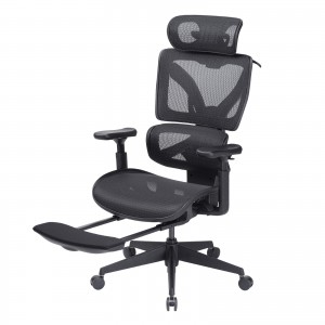 SNC-NET26BK / 収納式フットレスト付きエルゴメッシュチェア