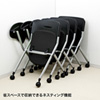 SNC-ST6MABK メモ台付きミーティングチェア(ブラック) SNC-ST6MABK / メモ台付きミーティングチェア(ブラック)