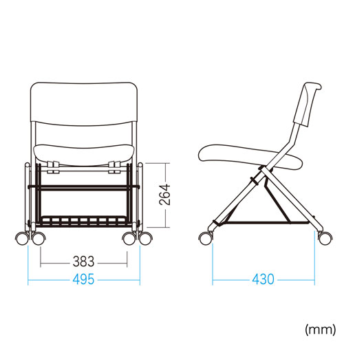 SNC-ST6RAC / ミーティングチェア用荷物置き