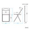 SNC-ST9BR / スリム折り畳みチェア（ブラウン）
