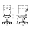 SNC-T109GYN OAチェア(グレー) SNC-T109GYN / OAチェア(グレー)