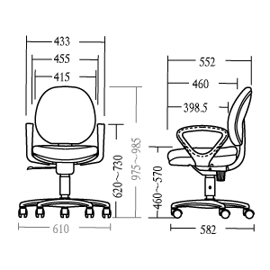 SNC-T110BLN / OAチェア(ブルー)