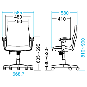 SNC-T115BLN / OAチェア