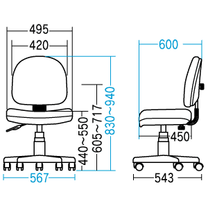 SNC-T119BLN / OAチェア