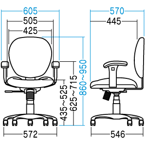 SNC-T125BLN / OAチェア