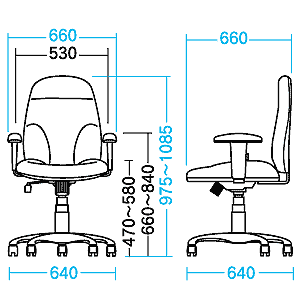 SNC-T128BLN / OAチェア