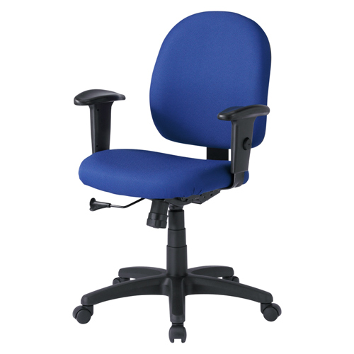 SNC-T131KBL【OAチェア（ブルー）】背もたれ、座面の大きいゆったりタイプで長時間座っても疲れにくいチェア。肘あて付き・ブルー。 |  サンワサプライ株式会社