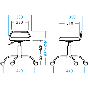 SNC-T132BLN / OAチェア