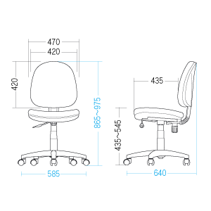 SNC-T135VBL / OAチェア（ブルー）