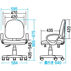 SNC-T136BKN / OAチェア