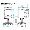 SNC-T144BK OAチェア(ブラック) SNC-T144BK / OAチェア(ブラック)