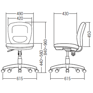 SNC-T146BK / OAチェア（ブラック）