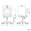 SNC-T146KBK / ミドルバックOAチェア（ブラック）