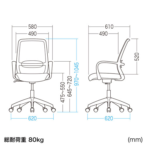 SNC-T157BK / メッシュオフィスチェア