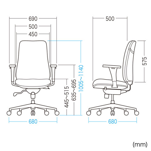 SNC-T160G / 高機能ハイバックオフィスチェア（グリーン）