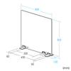 SPT-DP102C 飛沫感染防止用卓上パーティション(透明アクリル・幅600mm) SPT-DP102C / 飛沫感染防止用卓上パーティション(透明アクリル・幅600mm)