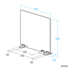SPT-DP102C / 飛沫感染防止用卓上パーティション（透明アクリル・幅600mm）