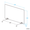 SPT-DP103C 飛沫感染防止用卓上パーティション(透明アクリル・幅1000mm) SPT-DP103C / 飛沫感染防止用卓上パーティション(透明アクリル・幅1000mm)