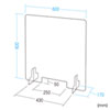 SPT-DP110C / 飛沫防止用透明アクリル卓上パーティション（小窓付き）