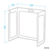 SPT-DP111P5 / コの字型卓上パーティション（5枚セット）