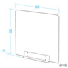SPT-DPHT60CL 飛沫感染防止用デスクパーティション(貼り付け式) SPT-DPHT60CL / 飛沫感染防止用デスクパーティション(貼り付け式)