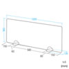 SPT-DPJR100L デスクパーティション(自立式/W1000×H360mm) SPT-DPJR100L / デスクパーティション(自立式/W1000×H360mm)