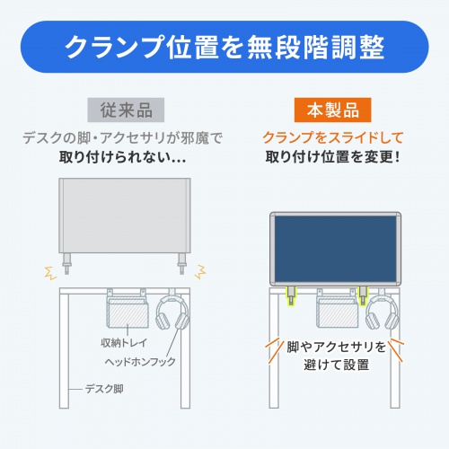 SPT-DPTC6740BL / デスクトップパネル（W676×H400・クロスタイプ・ブルー）