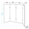 SPT-PB003GY パーティションブース(W600×4) SPT-PB003GY / パーティションブース(W600×4)