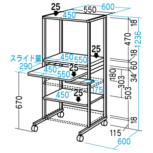 SR-T11K / パソコンラック