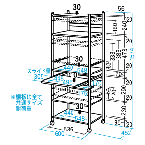 SR-T206BK / パソコンラック