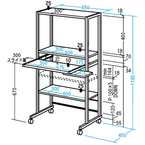 SR-TL50 / 液晶モニタラック