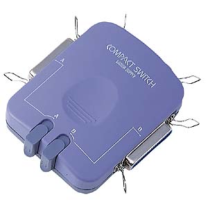 SW-CP21CVA / コンパクト切替器(バイオレット&グレー)(プリンタ用2:1もしくは1:2まで)