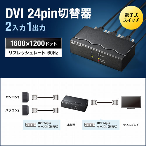SW-EDV2N2【ディスプレイ切替器（DVI24pin用）・2回路】ノイズに強い