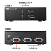 SW-EV2N ディスプレイ切替器(ミニD-sub(HD)15pin用・2回路) SW-EV2N / ディスプレイ切替器(ミニD-sub(HD)15pin用・2回路)