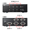 SW-EV4N ディスプレイ切替器(ミニD-sub(HD)15pin用・4回路) SW-EV4N / ディスプレイ切替器(ミニD-sub(HD)15pin用・4回路)