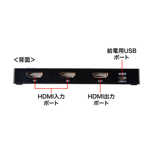 SW-HDR21L / 4K・HDR・HDCP2.2対応HDMI切替器（2入力・1出力）