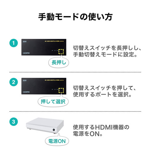 SW-HDR21L / 4K・HDR・HDCP2.2対応HDMI切替器（2入力・1出力）