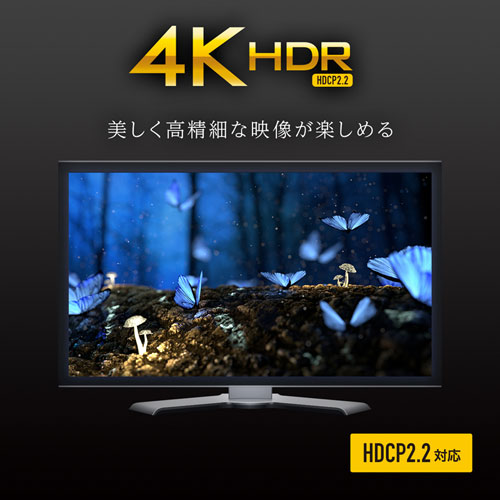 SW-HDR21L / 4K・HDR・HDCP2.2対応HDMI切替器（2入力・1出力）