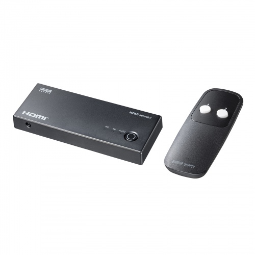 SW-HDR21R / 4K対応HDMI切替器(2入力・1出力・リモコン付き)