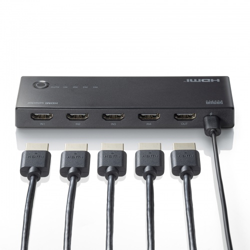 SW-HDR41R / 4K対応HDMI切替器(4入力・1出力・リモコン付き)