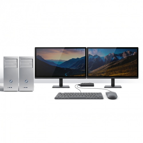 SW-KVM22HUUS / デュアルディスプレイ・4K対応HDMIパソコン切替器(エミュレーション非搭載・2:1)