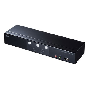 SW-KVM2DMDU / DVIデュアルモニタ対応パソコン自動切替器(2:1)