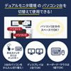 SW-KVM2DMDU DVIデュアルモニタ対応パソコン自動切替器(2:1) SW-KVM2DMDU / DVIデュアルモニタ対応パソコン自動切替器(2:1)