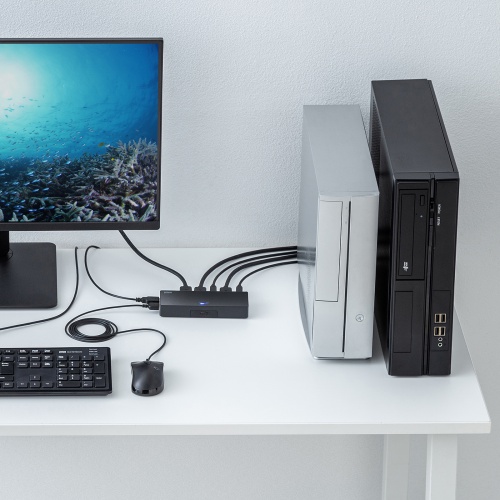 SW-KVM2DPUUS / 4K対応DisplayPortパソコン切替器(エミュレーション非搭載・2:1)
