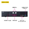 SW-KVM2HDPU DisplayPort対応パソコン自動切替器(2:1) SW-KVM2HDPU / DisplayPort対応パソコン自動切替器(2:1)