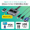 SW-KVM2UUSN2 パソコン切替器(エミュレーション非搭載・手元スイッチ付き) SW-KVM2UUSN2 / パソコン切替器(エミュレーション非搭載・手元スイッチ付き)