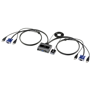 SW-KVM2UUS / パソコン切替器(エミュレーション非搭載・手元スイッチ付)