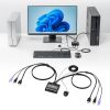 SW-KVM2WHU / HDMI対応手元スイッチ付きパソコン自動切替器(2:1)